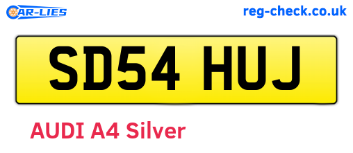 SD54HUJ are the vehicle registration plates.