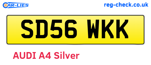 SD56WKK are the vehicle registration plates.