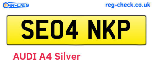 SE04NKP are the vehicle registration plates.