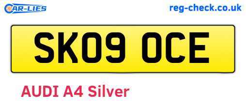 SK09OCE are the vehicle registration plates.