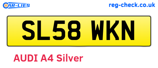 SL58WKN are the vehicle registration plates.