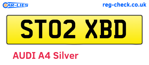 ST02XBD are the vehicle registration plates.