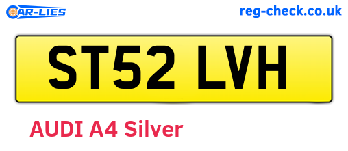 ST52LVH are the vehicle registration plates.