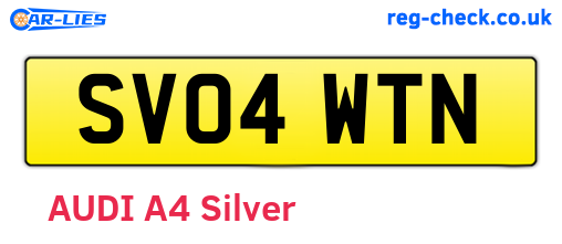 SV04WTN are the vehicle registration plates.