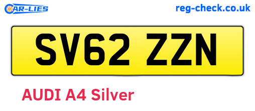 SV62ZZN are the vehicle registration plates.