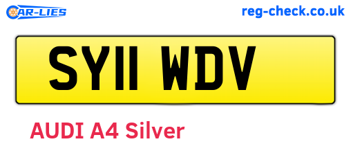 SY11WDV are the vehicle registration plates.