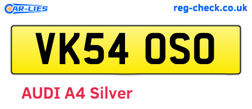 VK54OSO are the vehicle registration plates.