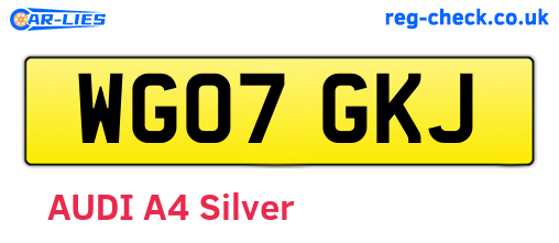 WG07GKJ are the vehicle registration plates.