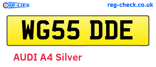 WG55DDE are the vehicle registration plates.