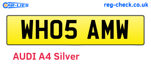 WH05AMW are the vehicle registration plates.