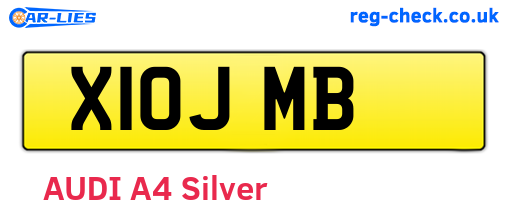 X10JMB are the vehicle registration plates.
