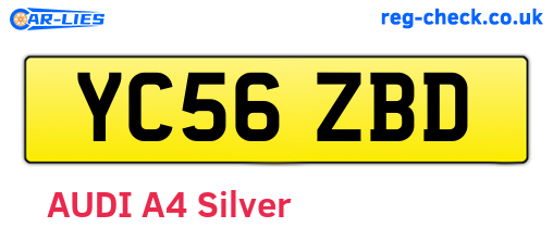 YC56ZBD are the vehicle registration plates.