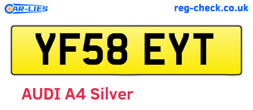 YF58EYT are the vehicle registration plates.
