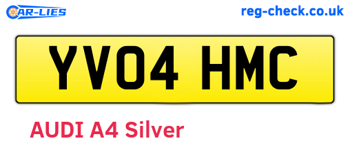 YV04HMC are the vehicle registration plates.