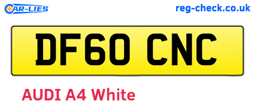 DF60CNC are the vehicle registration plates.