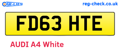 FD63HTE are the vehicle registration plates.