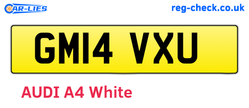 GM14VXU are the vehicle registration plates.