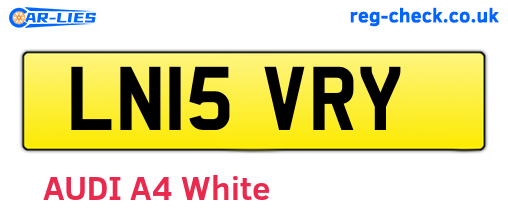 LN15VRY are the vehicle registration plates.