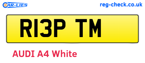 R13PTM are the vehicle registration plates.