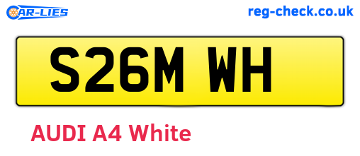 S26MWH are the vehicle registration plates.