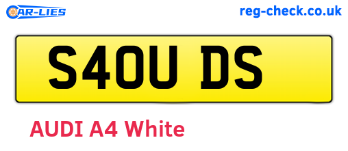 S40UDS are the vehicle registration plates.