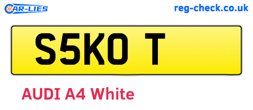 S5KOT are the vehicle registration plates.