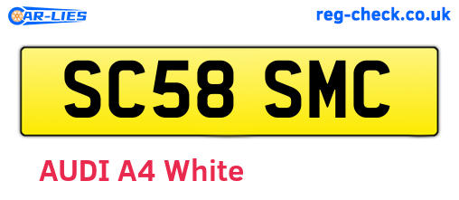 SC58SMC are the vehicle registration plates.
