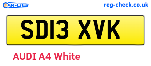 SD13XVK are the vehicle registration plates.