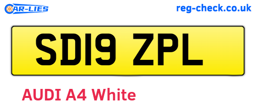 SD19ZPL are the vehicle registration plates.