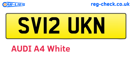SV12UKN are the vehicle registration plates.