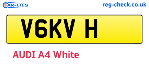 V6KVH are the vehicle registration plates.