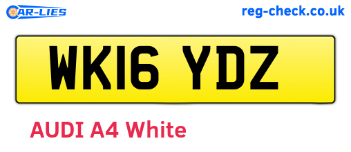 WK16YDZ are the vehicle registration plates.