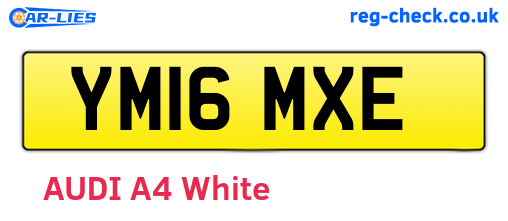 YM16MXE are the vehicle registration plates.