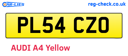 PL54CZO are the vehicle registration plates.