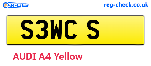 S3WCS are the vehicle registration plates.
