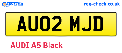AU02MJD are the vehicle registration plates.