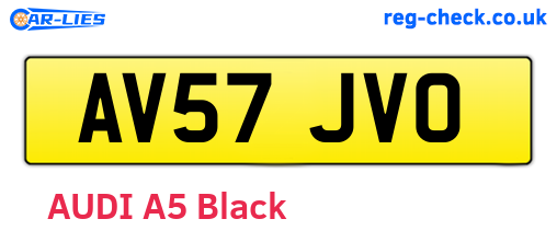 AV57JVO are the vehicle registration plates.