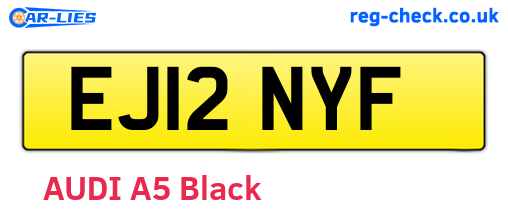 EJ12NYF are the vehicle registration plates.