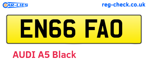 EN66FAO are the vehicle registration plates.