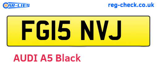 FG15NVJ are the vehicle registration plates.