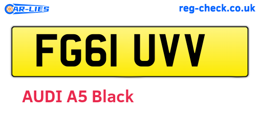 FG61UVV are the vehicle registration plates.