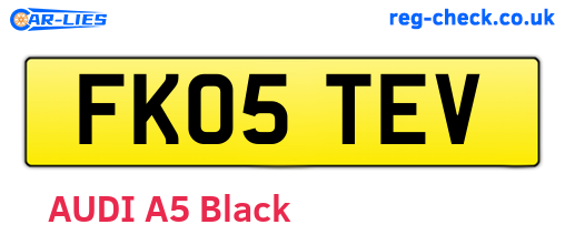 FK05TEV are the vehicle registration plates.