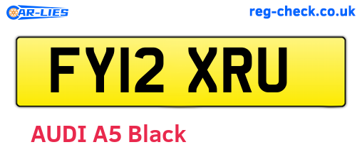 FY12XRU are the vehicle registration plates.