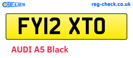 FY12XTO are the vehicle registration plates.