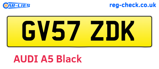 GV57ZDK are the vehicle registration plates.