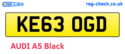 KE63OGD are the vehicle registration plates.