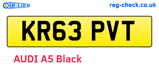 KR63PVT are the vehicle registration plates.