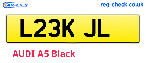 L23KJL are the vehicle registration plates.