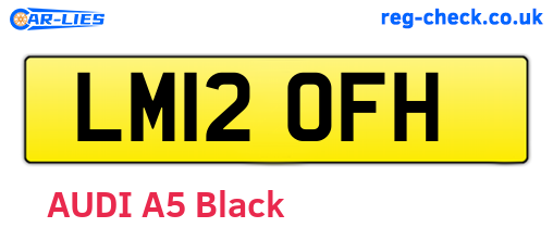 LM12OFH are the vehicle registration plates.