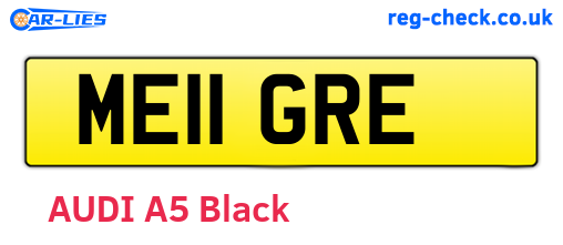 ME11GRE are the vehicle registration plates.